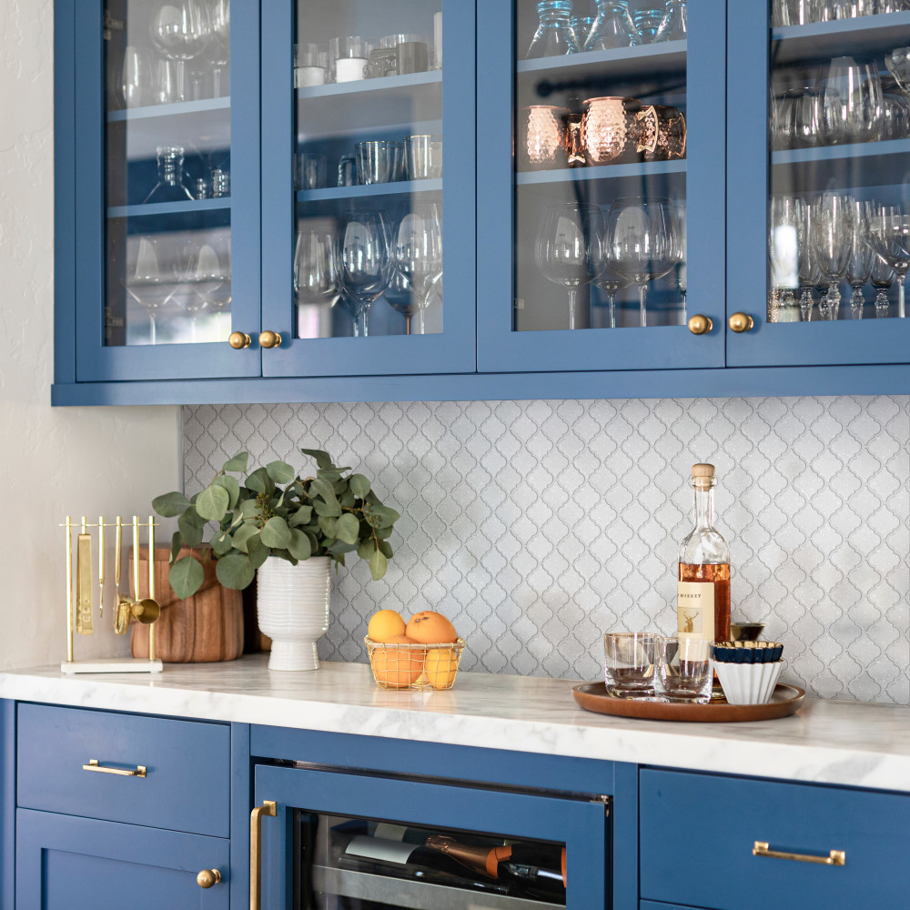 Hudson Tangier Crystalline Grey 12-3/8 in. x 12-3/8 in. Porcelain Mosaic Tile