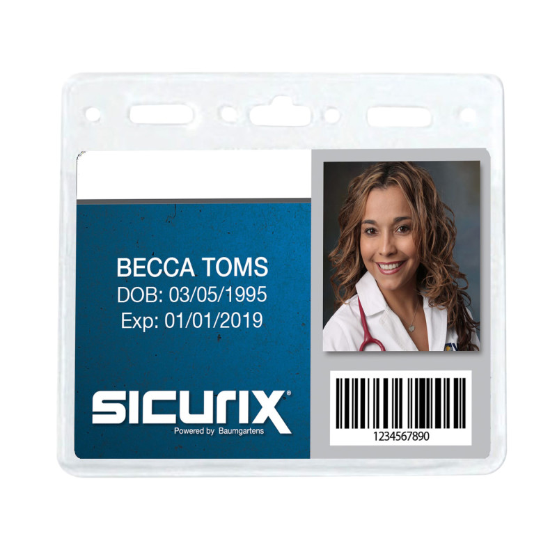 Standard+Vinyl+Badge+Holder%2C+Horizontal%2C+4%26quot%3B+x+3%26quot%3B%2C+Pack+of+50