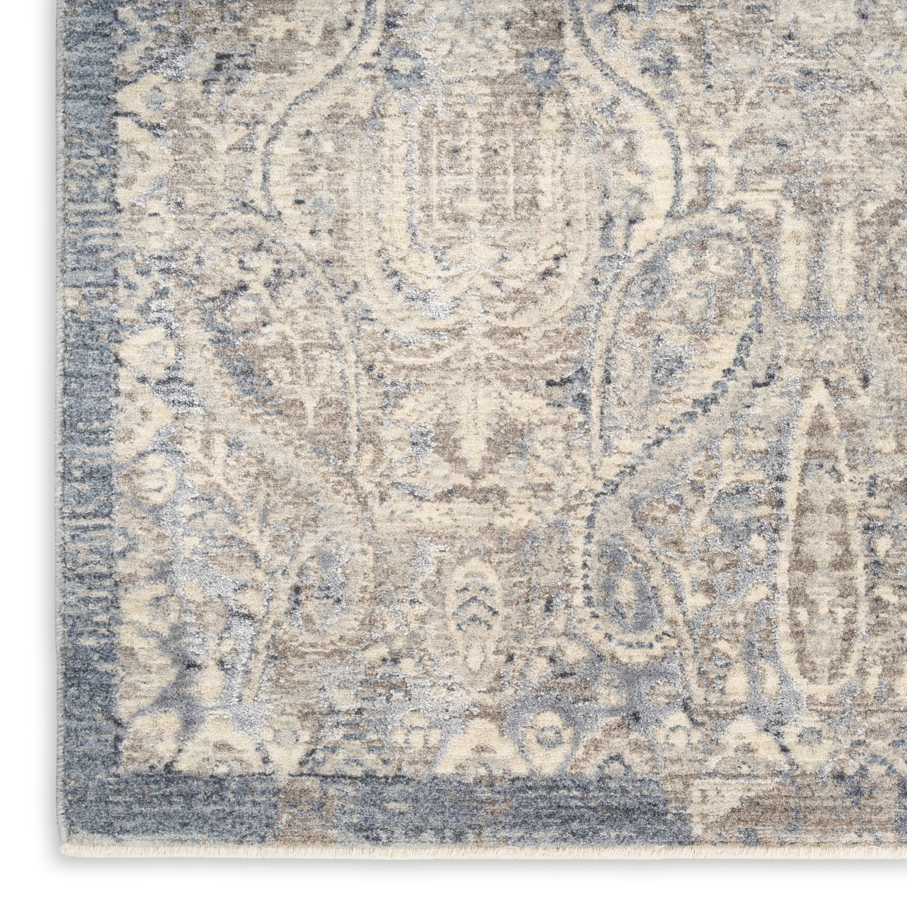 Nourison Sultana 7'10" x 10'2" Grey Blue Vintage Indoor Rug