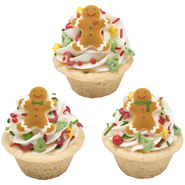 Gingerbread Man Assortment - Red 3 Free Dec-Ons® Decorations