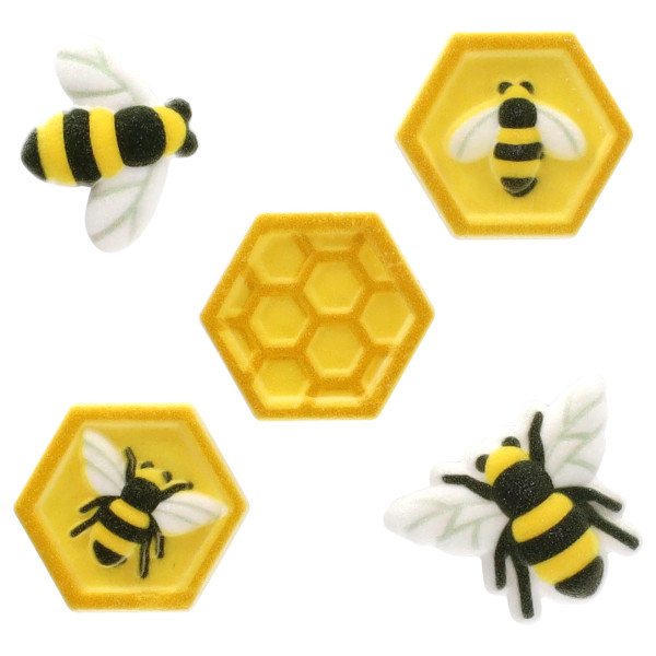 Honey Bees - Red 3 Free Dec-Ons® Decorations