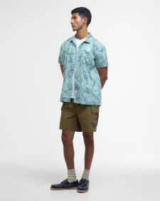 Falmouth Printed Regular Short-Sleeved Shirt Pale Apple