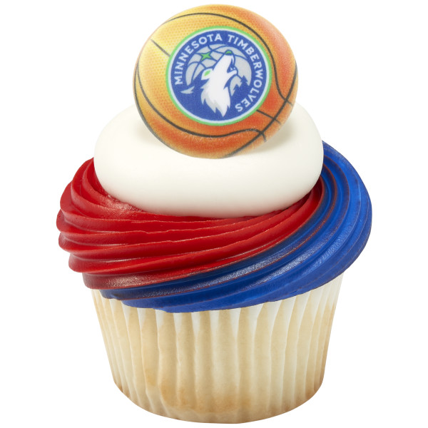 NBA Team Basketball Minnesota Timberwolves Cupcake Rings