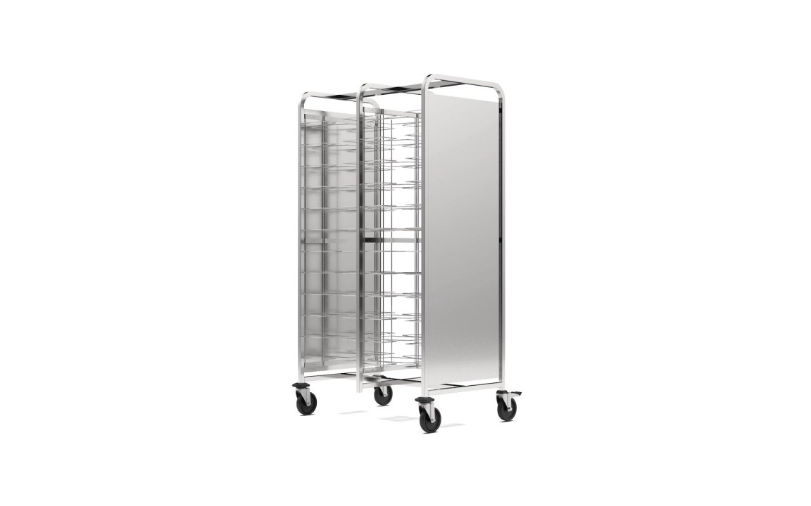 Chariot panneaux self-service 24 glissières