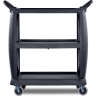 Carlisle, 3 Shelf Bussing Cart, Black