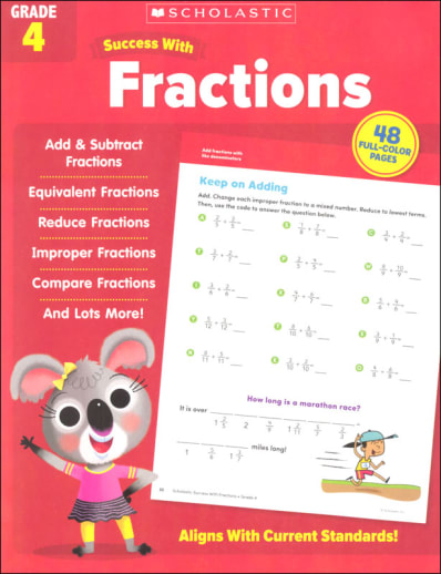 Scholastic Success with Fractions Grade 4