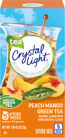 Crystallight More Products - CRYSTAL LIGHT MULTISERVE Peach Mango Green Tea 1.85 oz Can
