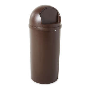 Rubbermaid Commercial, Marshal®, 15gal, Resin, Brown, Round, Receptacle