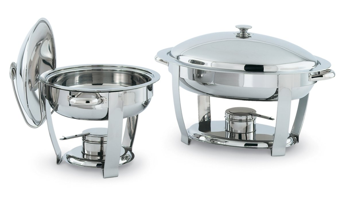 4-quart replacement stainless steel food pan for Orion® small oval chafer