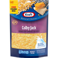 Kraft Colby Jack Shredded Cheese, 2 ct Pack, 16 oz Bags