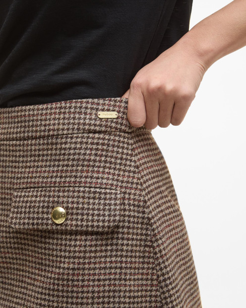 Sophia Wool Mini Skirt Multi Check