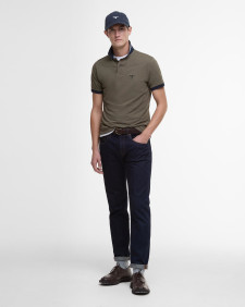 Lynmouth Tipped Polo Shirt Uniform Green