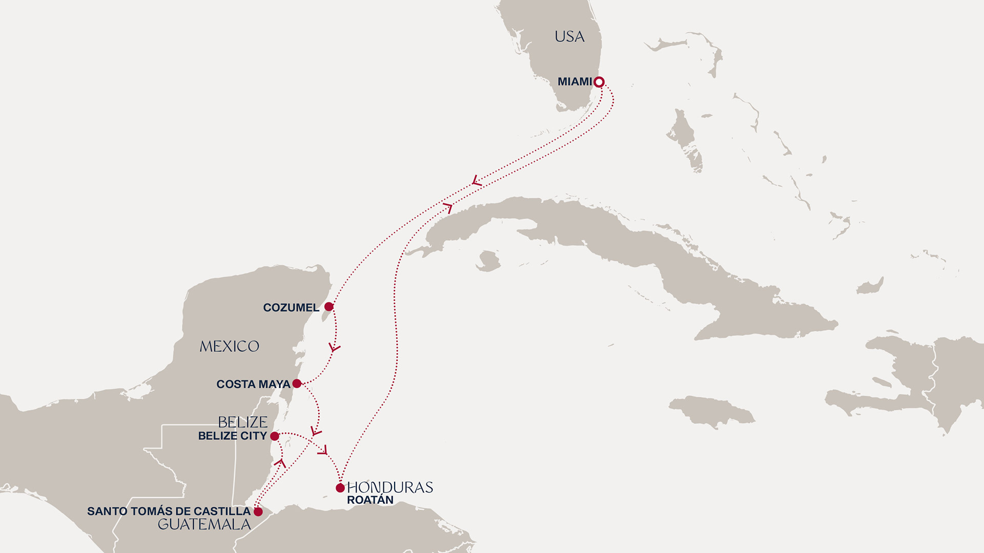 Itinerary map