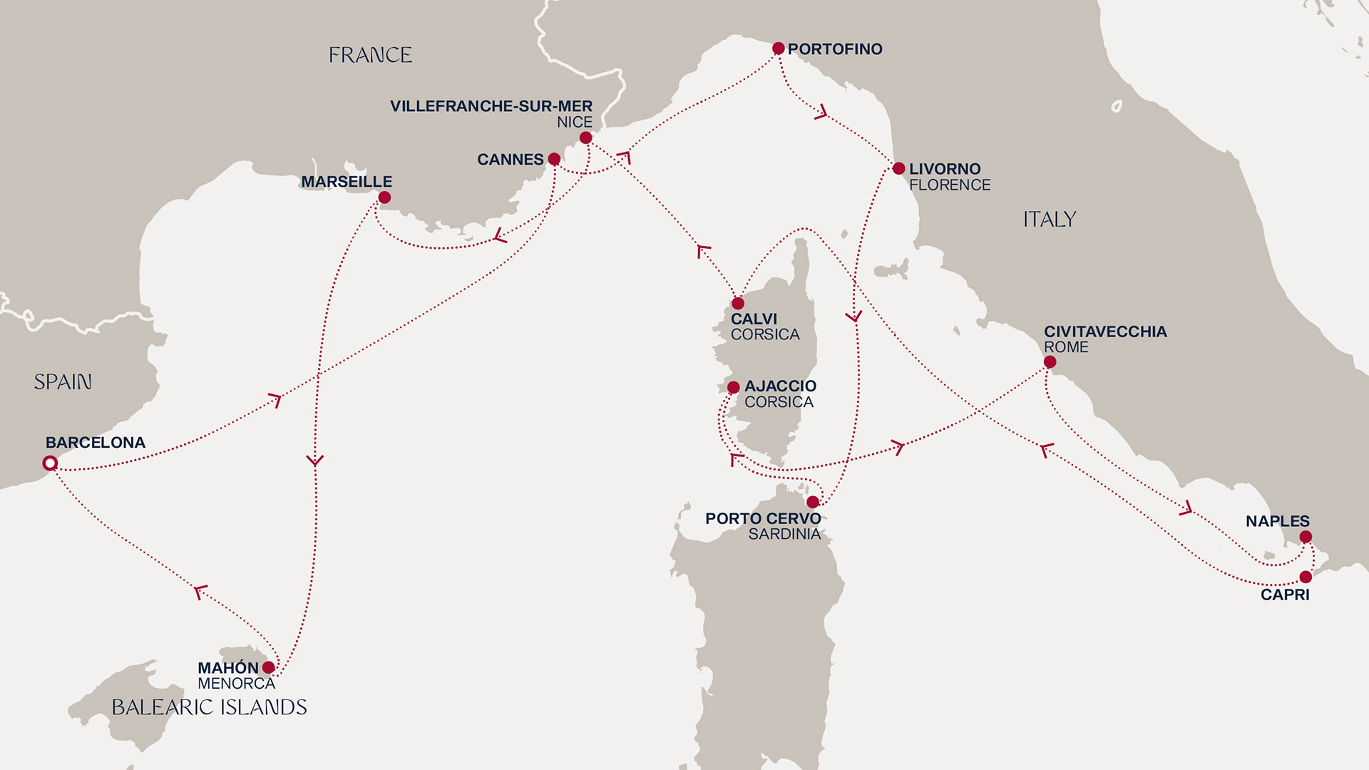 Itinerary map