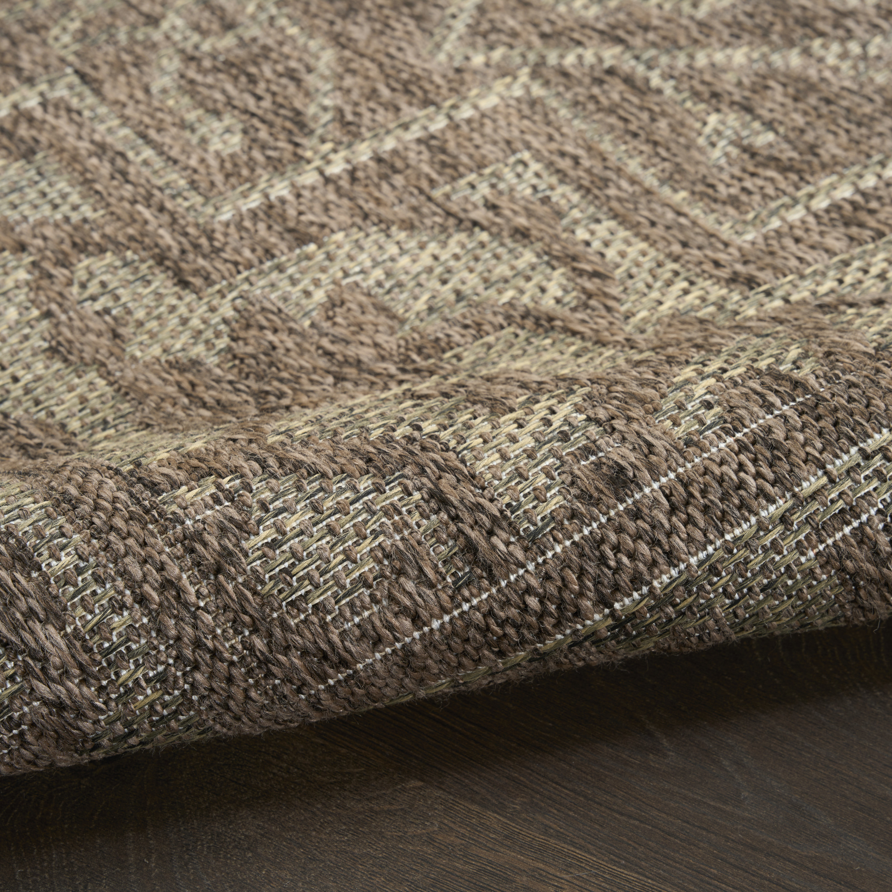 Nourison Tulum 2'2" x 8' Brown Outdoor Rug
