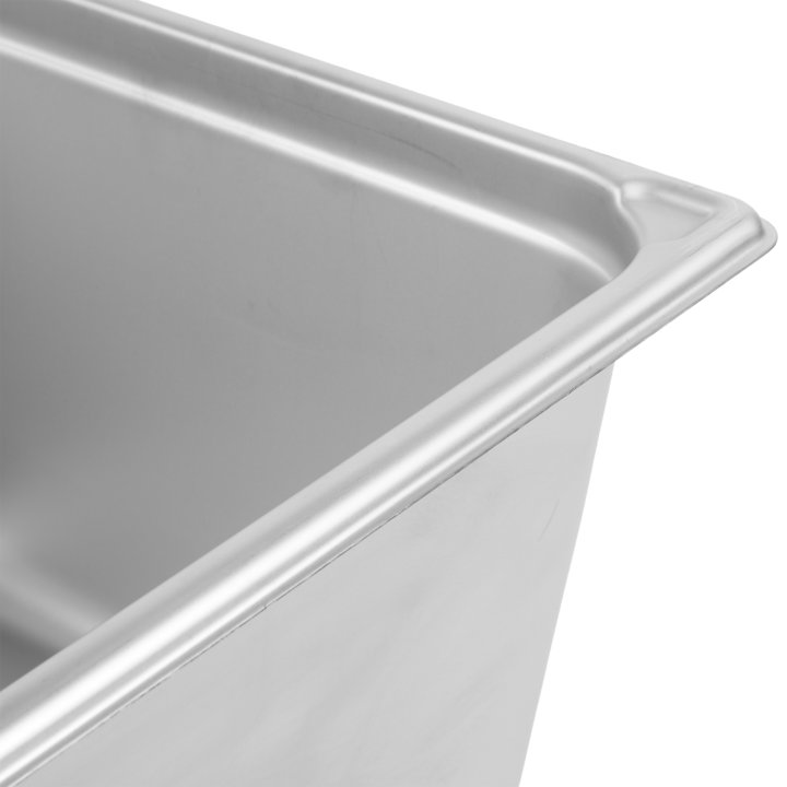 Full-size 8-inch-deep Super Pan® heavy-duty stainless steel transport pan