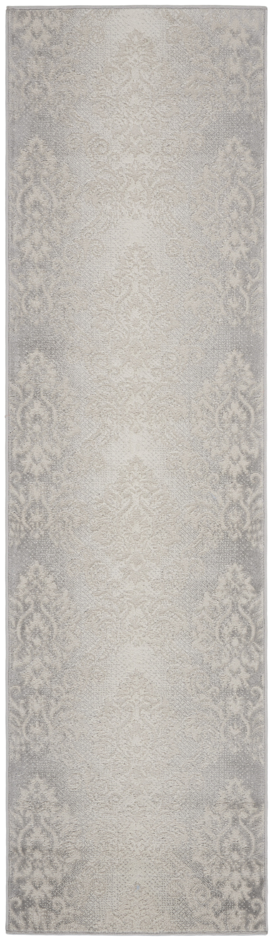 Nourison Elation 2'3" x 7'6" Ivory Grey Vintage Indoor Rug