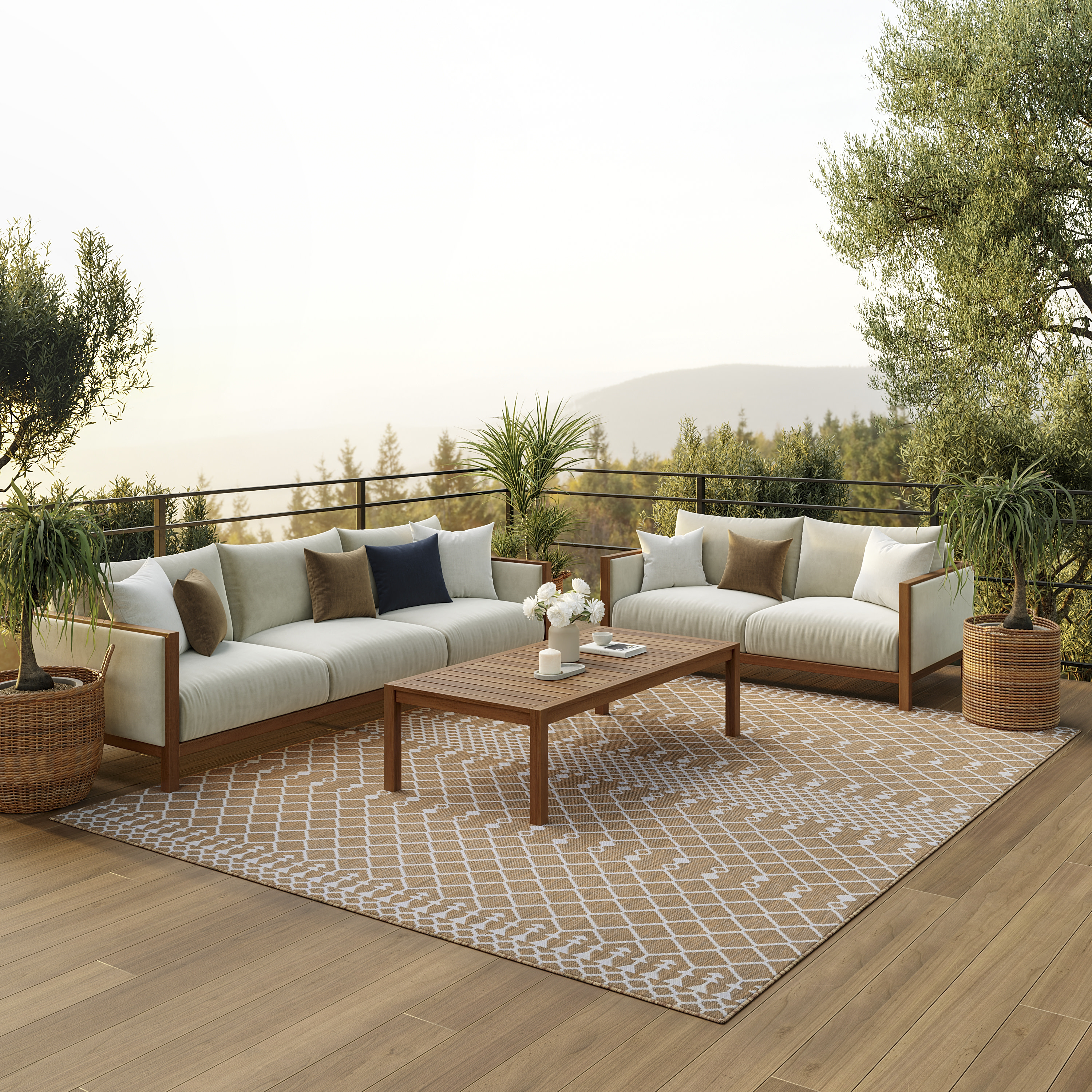 Nourison Positano 7' x 10' Jute Modern Rug