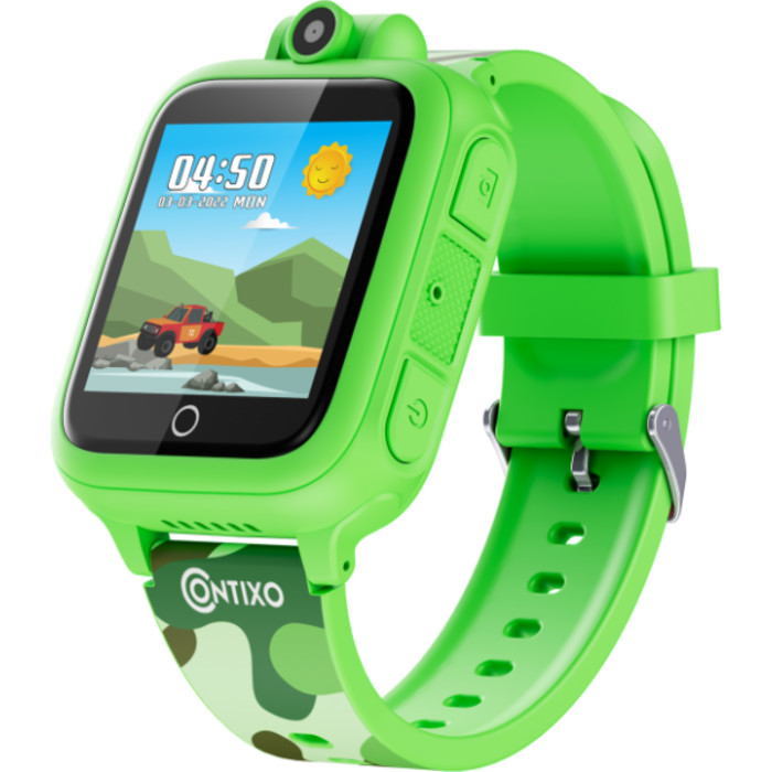 KW1 Smart Watch for Kids with Educational Games, HD Touch Screen, Camera, and MP3 Music Player, Green