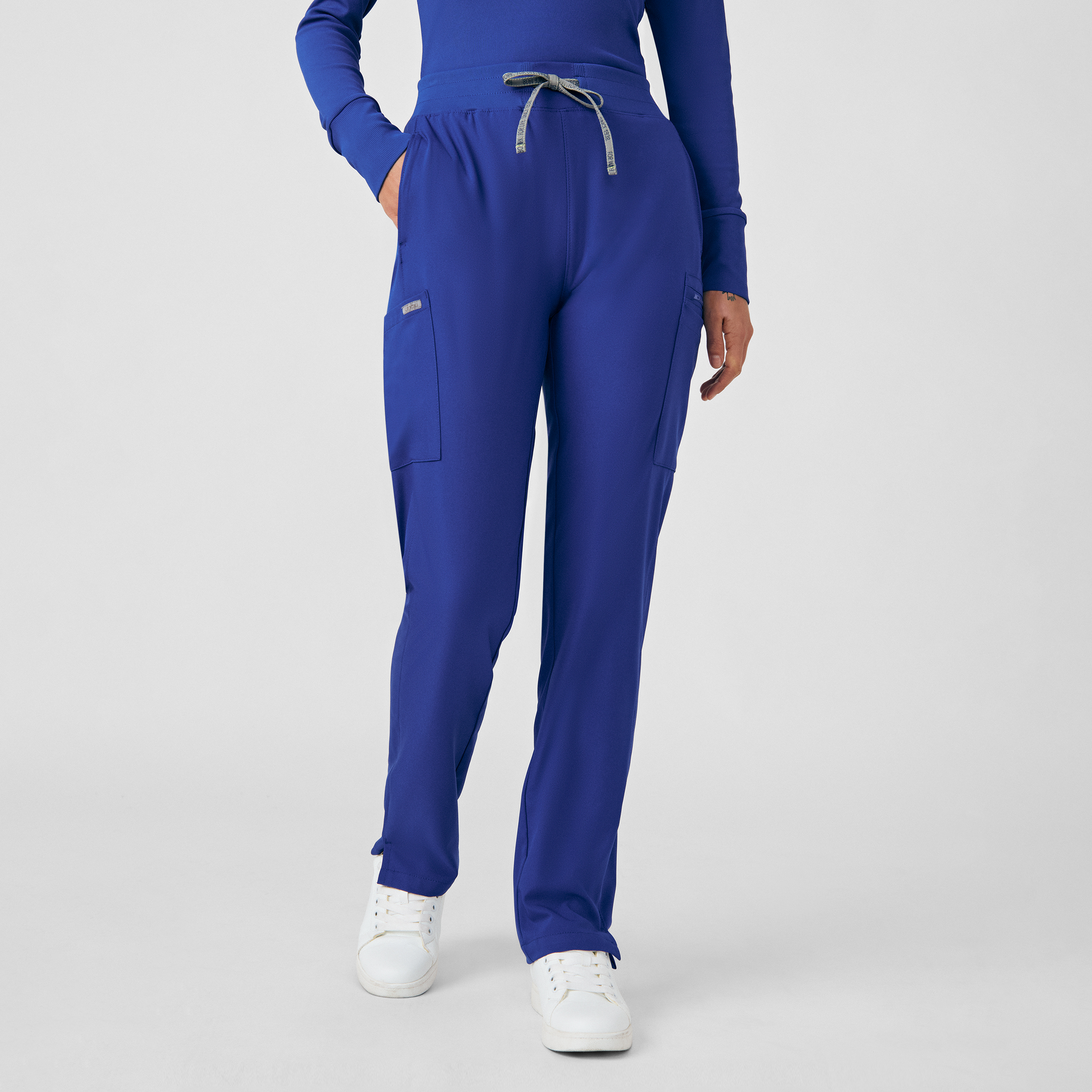 Landau Forward LB400 Women&#8216;s 7-Pocket Breathable Moisture Wicking Cargo Scrub Pants with Rib-Knit Waist and Drawstring-Landau