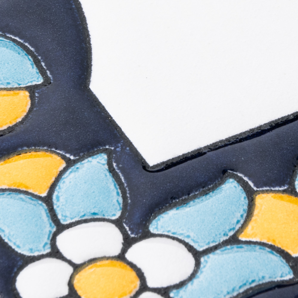 Sevillano Flora Address Accents Edge 2-1/8 in. x 4-3/8 in. Ceramic Wall Trim