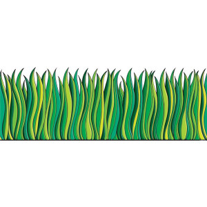 Tall Green Grass Jumbo Border, 12'