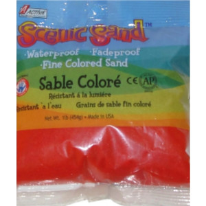 Scenic Sand&trade; Craft Colored Sand, Bright Red, 1lb (454g) Bag