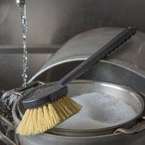 Carlisle, Sparta, 3in, Utility Scrub Brush with 20" Handle, Polypropylene Bristles, Black