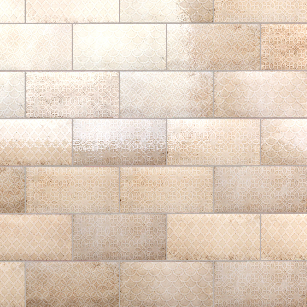 Camden Decor Bone 4 in. x 8 in. Ceramic Wall Tile
