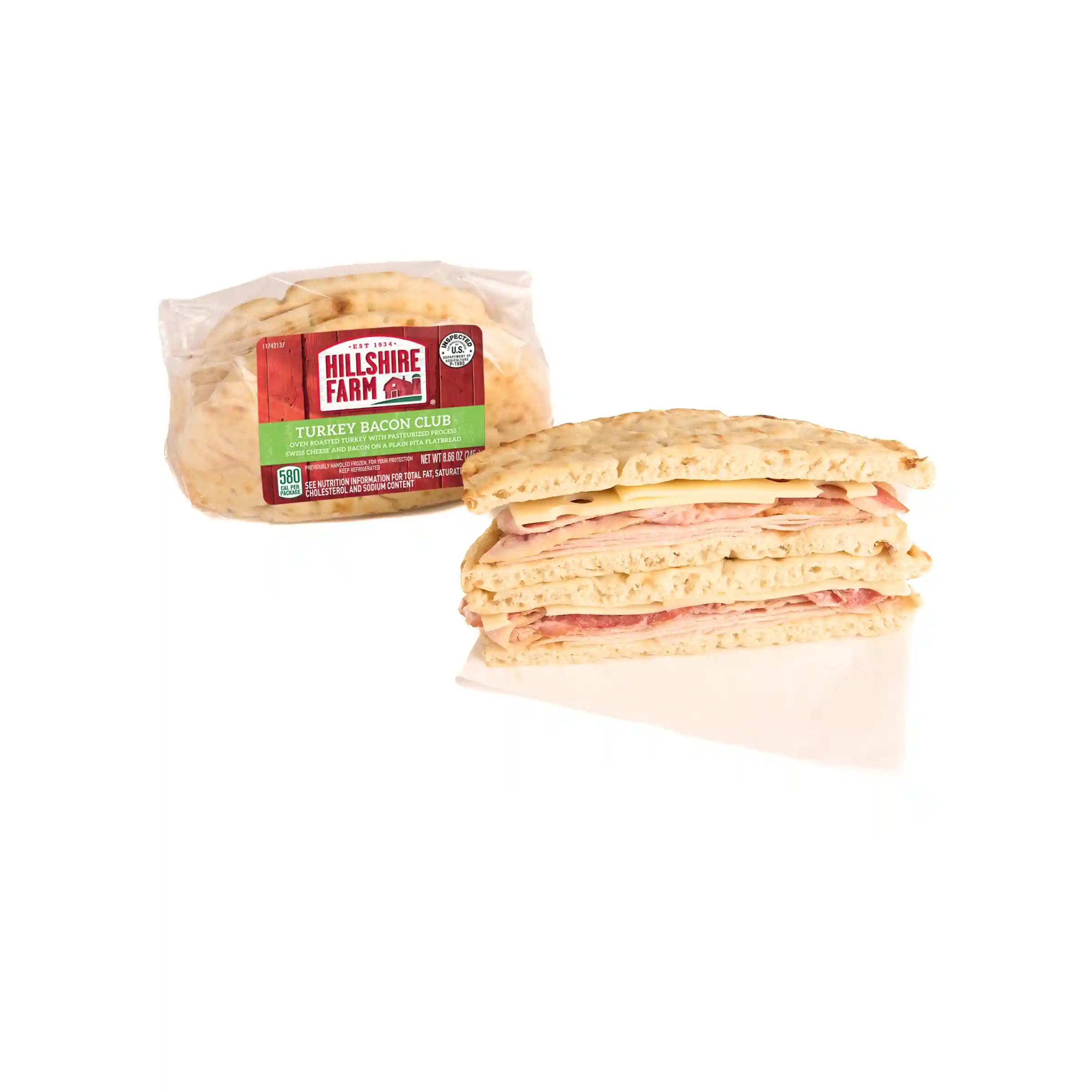 Hillshire Farm® Turkey Bacon Club Flatbread Sandwich_image_1