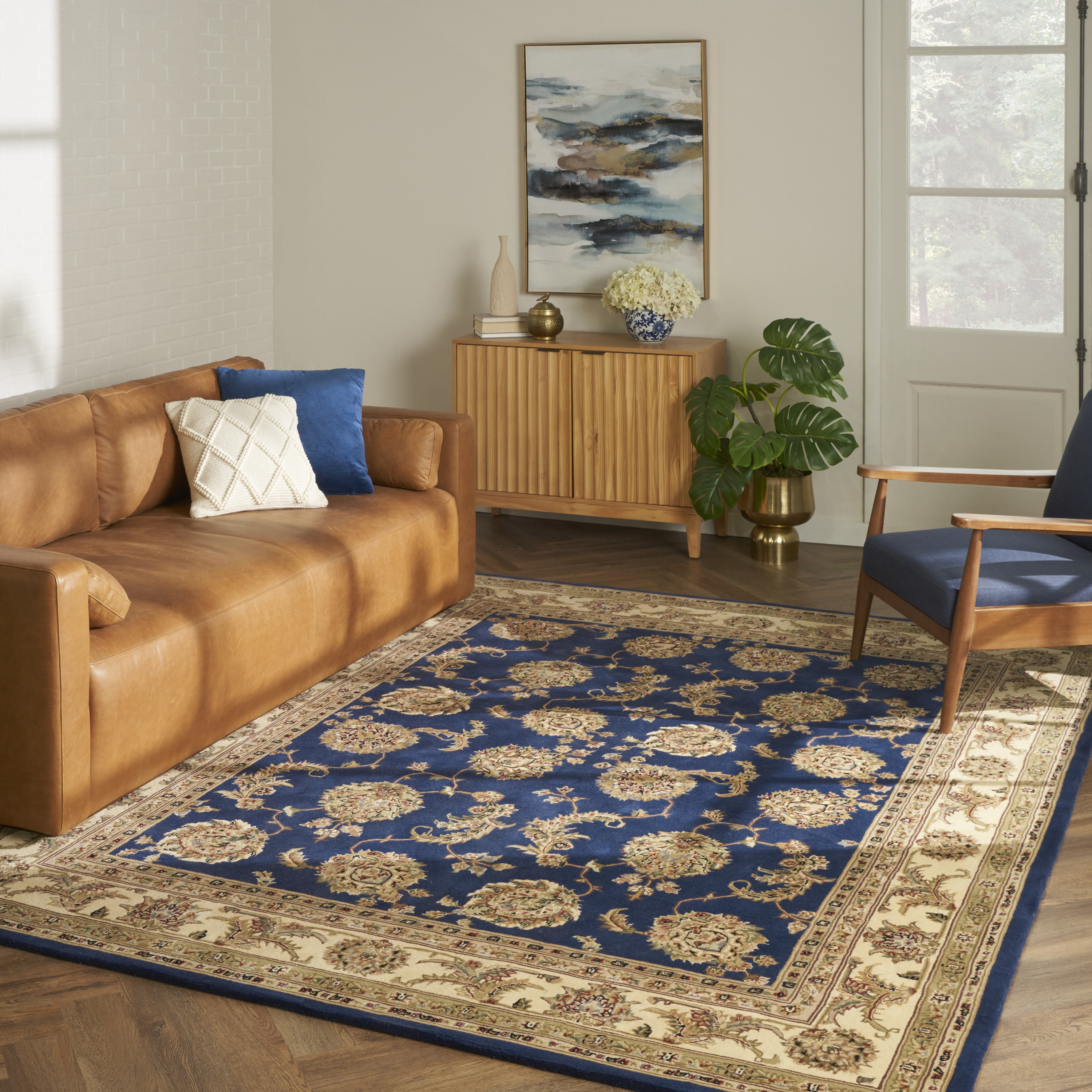 Nourison Nourison 2000 7'9" x 9'9" Navy Traditional Indoor Rug