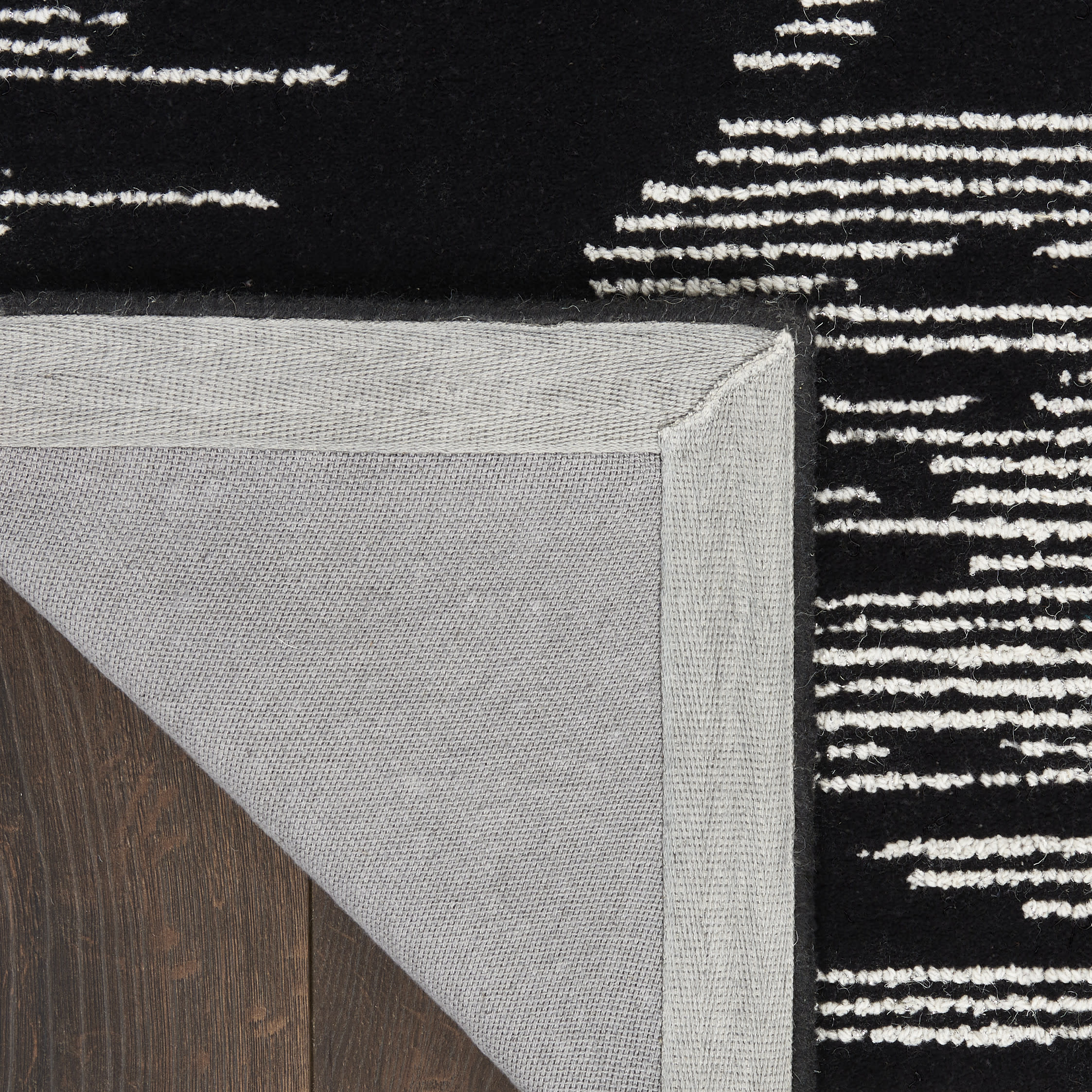 Michael Amini Ma30 Star 8'6" x 11'6" Black Ivory Modern Indoor Rug