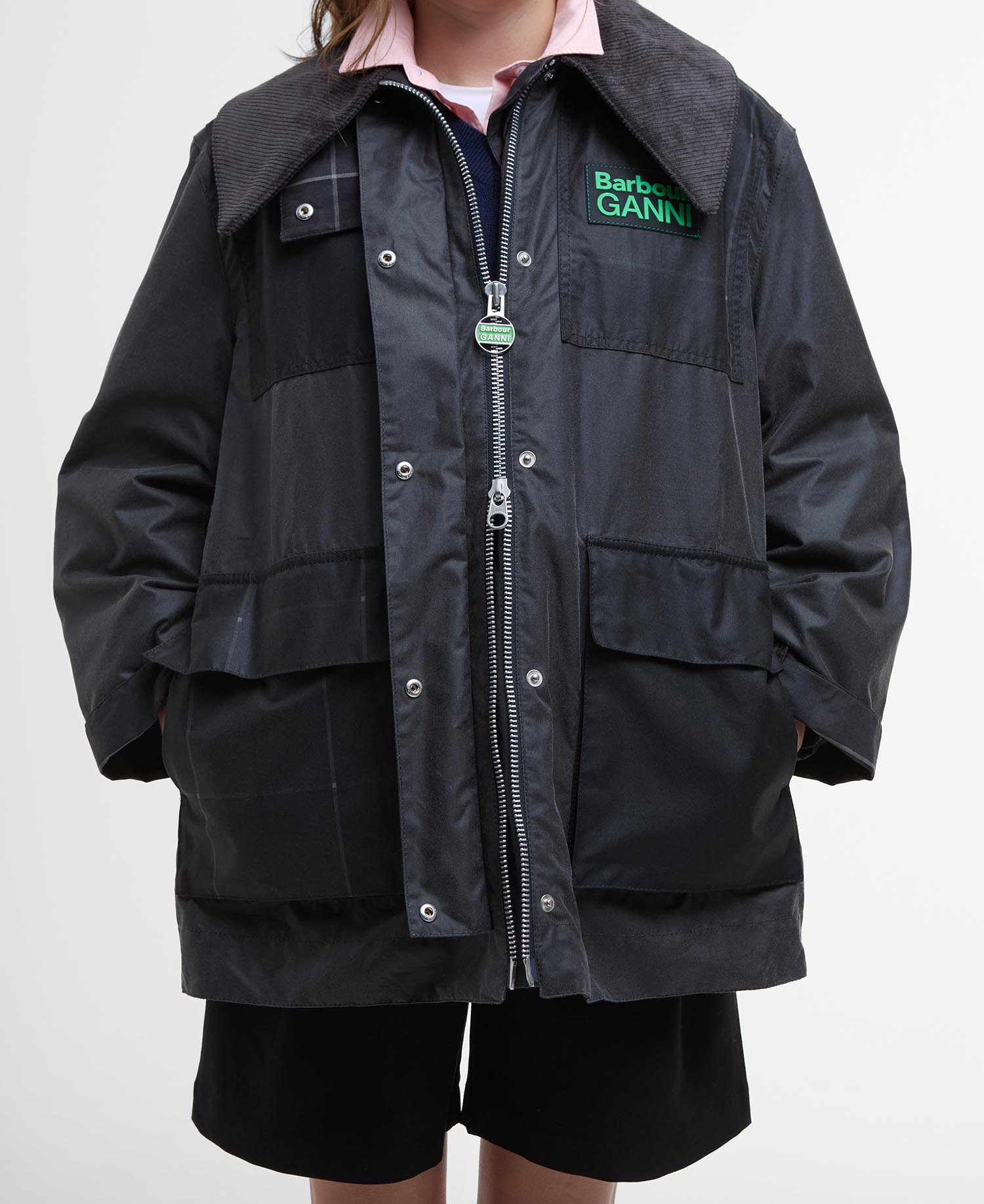 Barbour x GANNI Waxed Duffle Coat image number 5