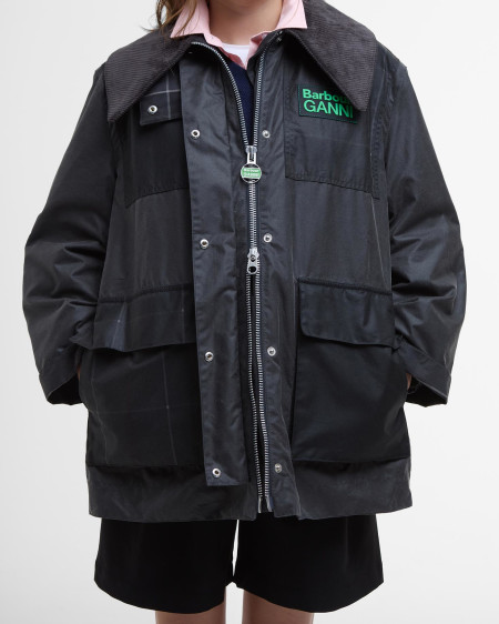 Barbour x GANNI Waxed Duffle Coat