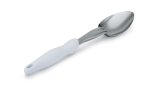 14-inch heavy-duty stainless steel solid basting spoon with white Ergo Grip™ handle