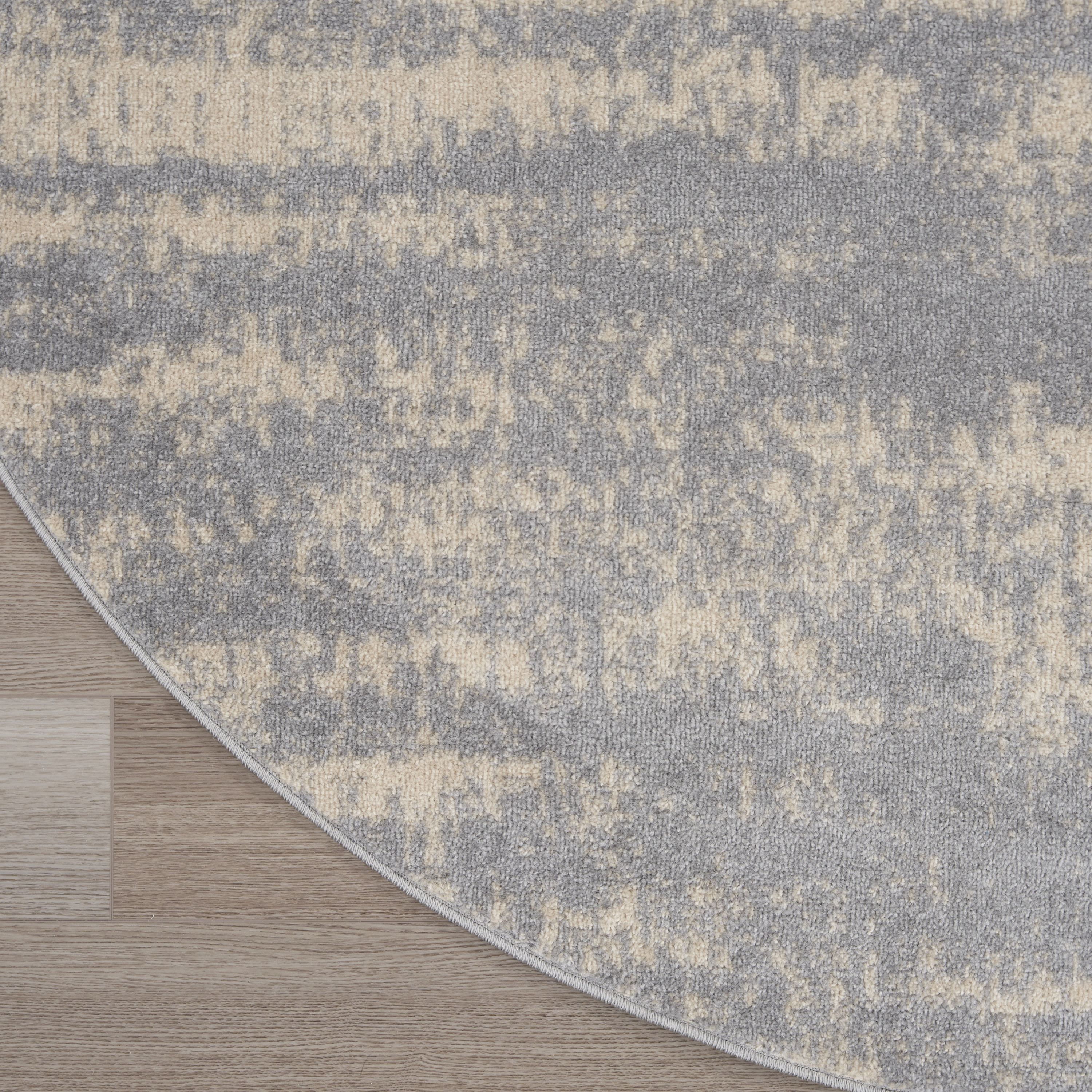 Nourison Nourison Essentials 8' x Round Grey Beige Modern Rug