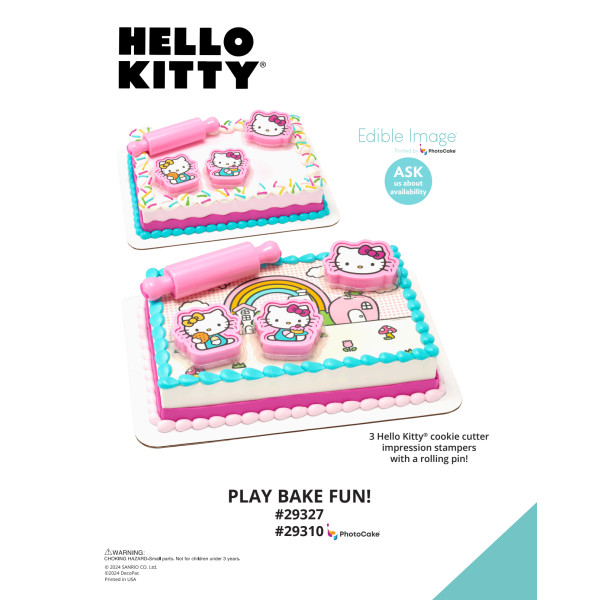 Hello Kitty® Play Bake Fun! The Magic of Cakes® PhotoCake® Enhanced Background and Icing Page