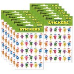 Eureka&reg; Pencil Smiley Faces Theme Stickers, 120 Per Pack, 12 Packs EU-655068-12