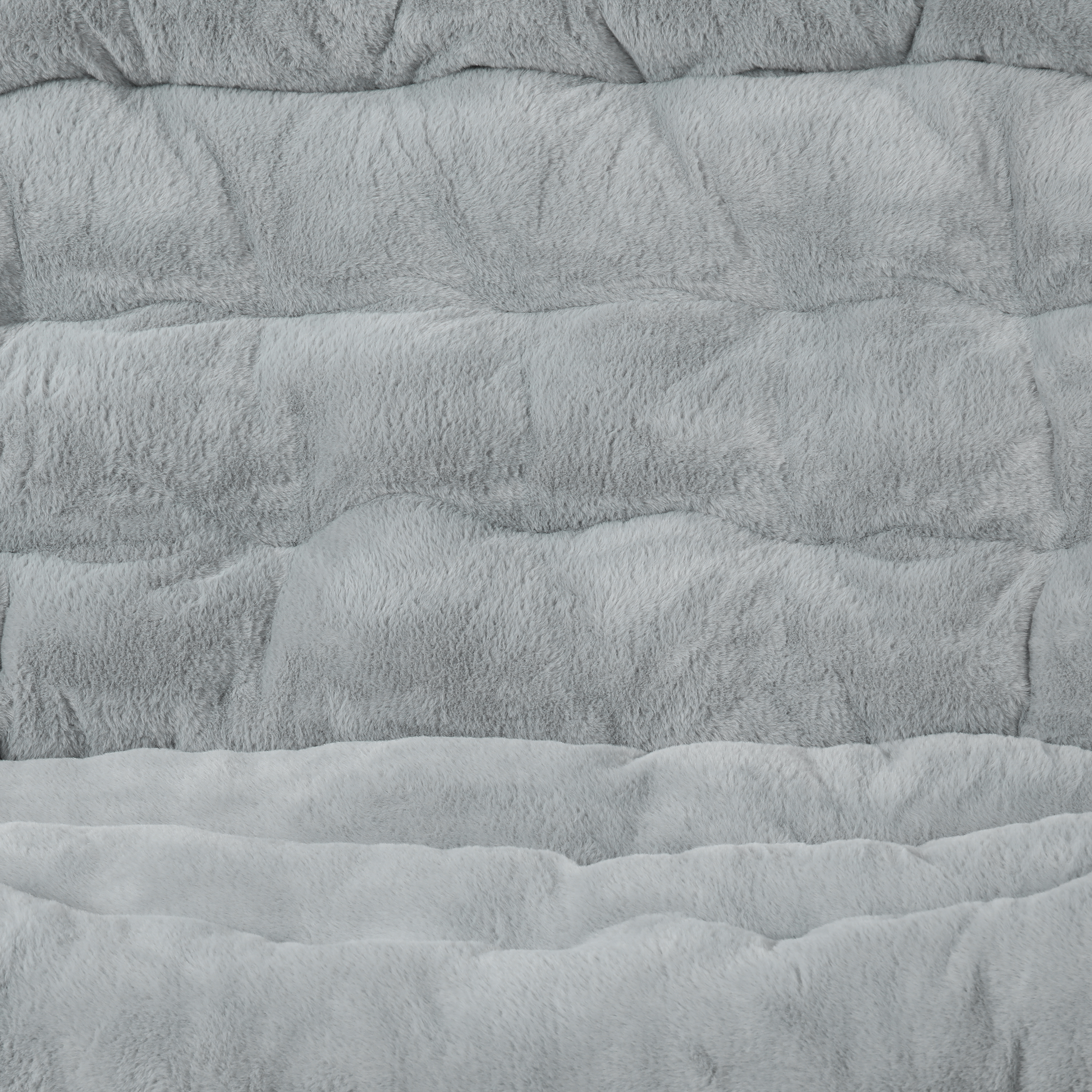 Janey Folding Double Saucer Chair in Gray Faux Fur with a Soft Gold Steel Fra... - Picture 11 of 47