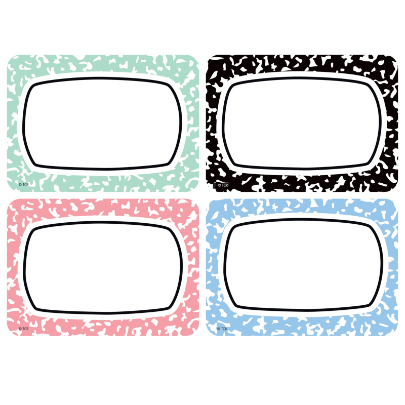 Cool for School Name Tags/Labels - Multi-Pack, 3-1/2" x 2-1/2", Pack of 36