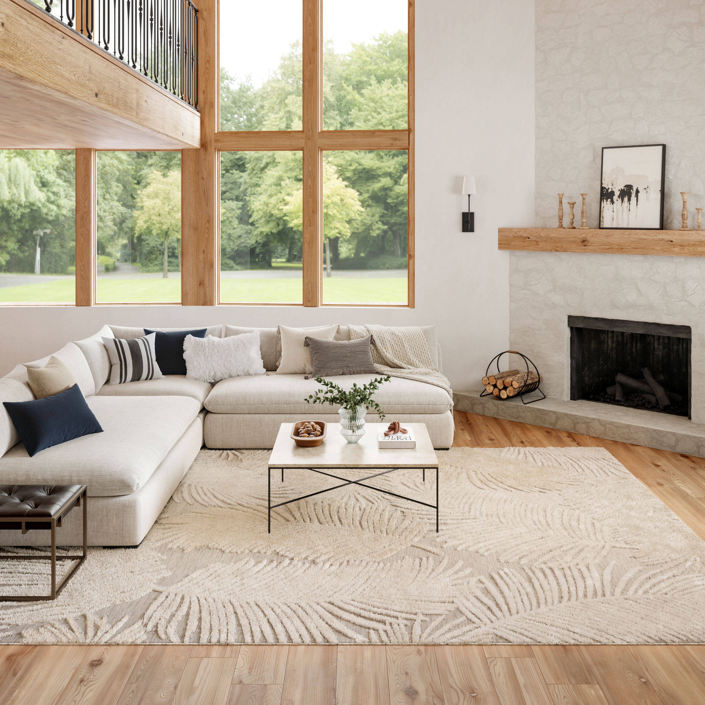 Nourison Suncoast 9' x 12' Beige Tropical Rug