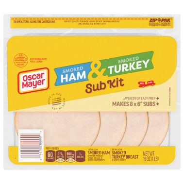 Sub Kit with Smoked Ham & Turkey 16oz | Oscar Mayer®