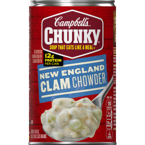 Campbell’s® Chunky® Soup, New England Clam Chowder, 18.8 Oz Can (Case of 12)