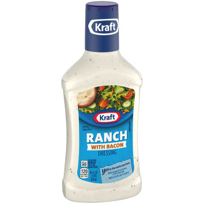 Kraft Ranch Dressing with Bacon, 16 fl oz Bottle