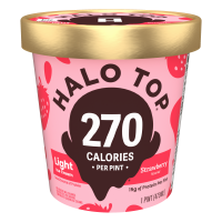 Strawberry Light Ice Cream, 16 fl oz Pint