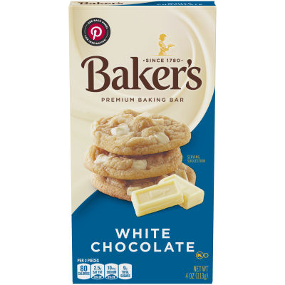 Baker's White Chocolate Premium Baking Bar, 4 oz Box
