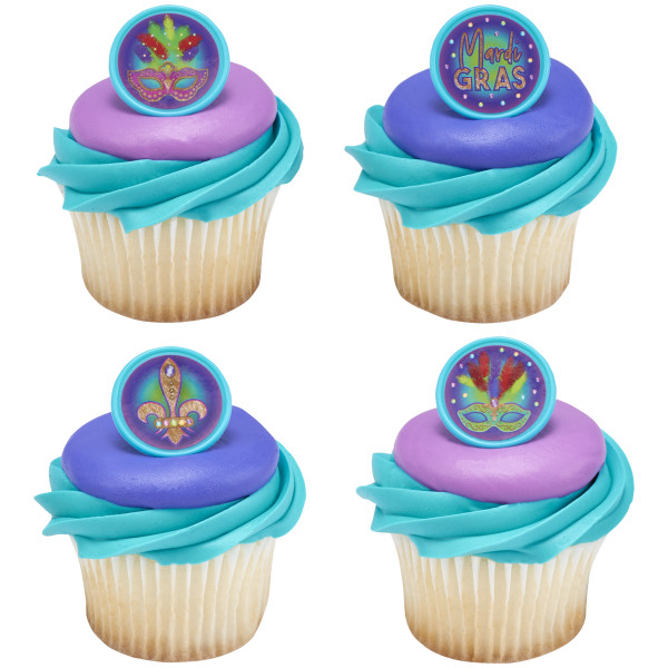 Mardi Gras Celebration Cupcake Rings