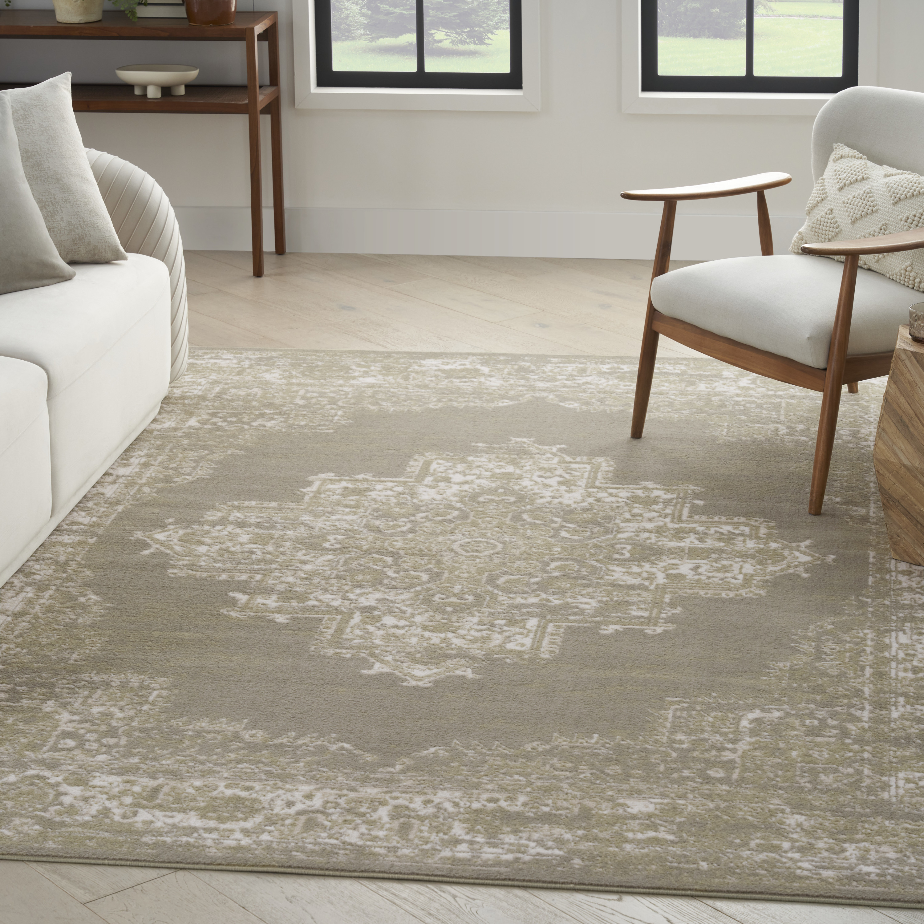 Nourison Grafix 3'9" x 5'9" Olive Vintage Indoor Rug
