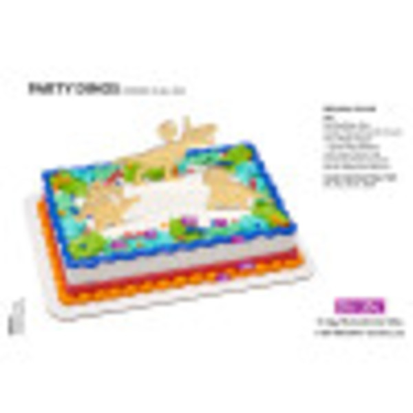 Party Dinos Cake Decorating Instruction Card