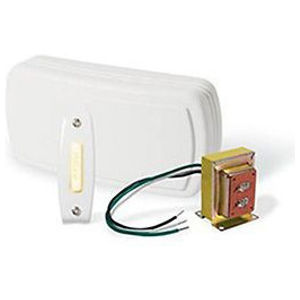 Builder Chimes Kit with Lighted Pushbutton, White